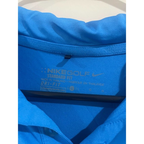 Mens Large Nike Golf Polo Blue White - Picture 3 of 3